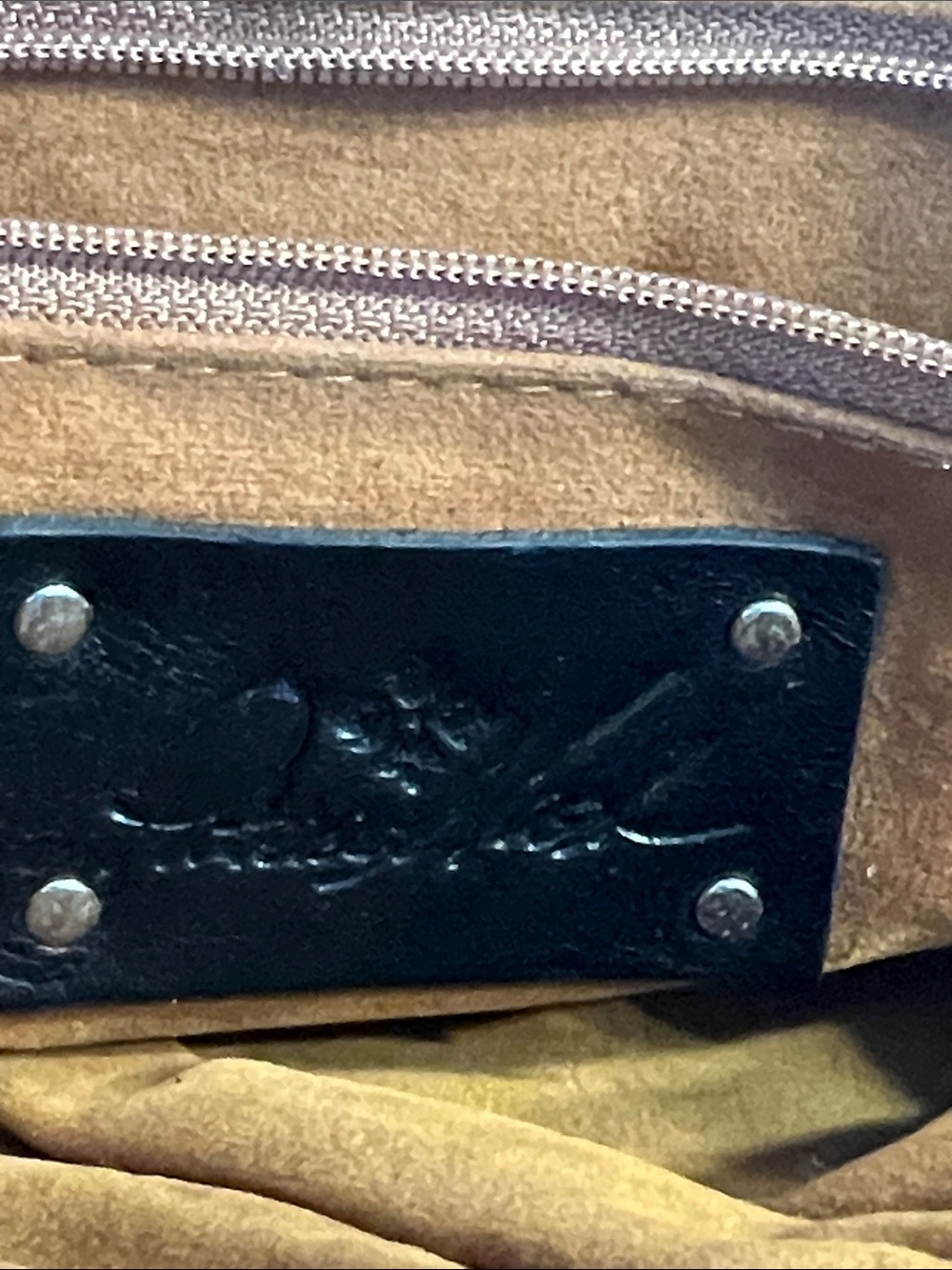 Patricia Nash Black Leather Shoulder Bag 11 x 8 x 2 - Picture 2 of 10